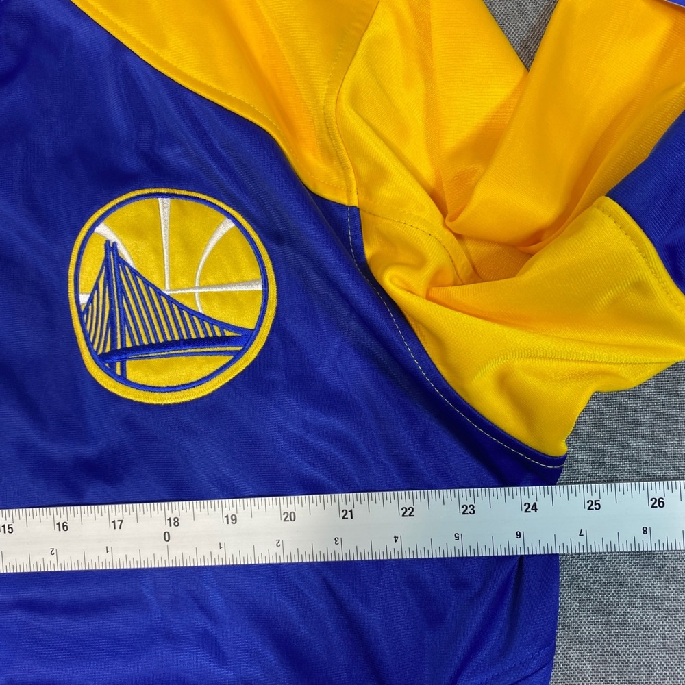 Golden State Warriors NBA Track Jacket Mens XLT BlueYellow Full Zip Majestic NWT - Picture 6 of 8